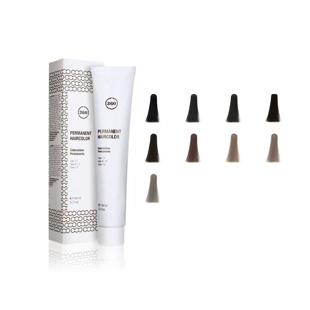 360 Professional Permanent Hair Color - Ash Series