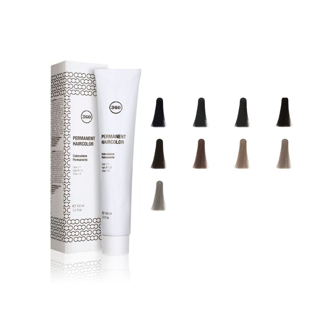 360 Professional Permanent Hair Color - Ash Series