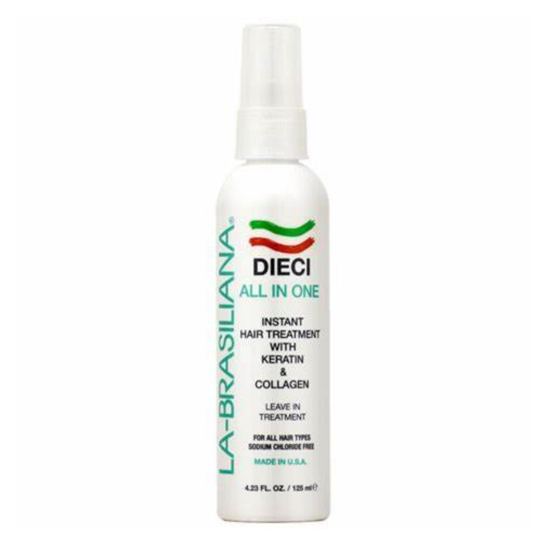 La Brasiliana Dieci Instant Hair Treatment with Keratin &amp; Collagen 4.23 oz